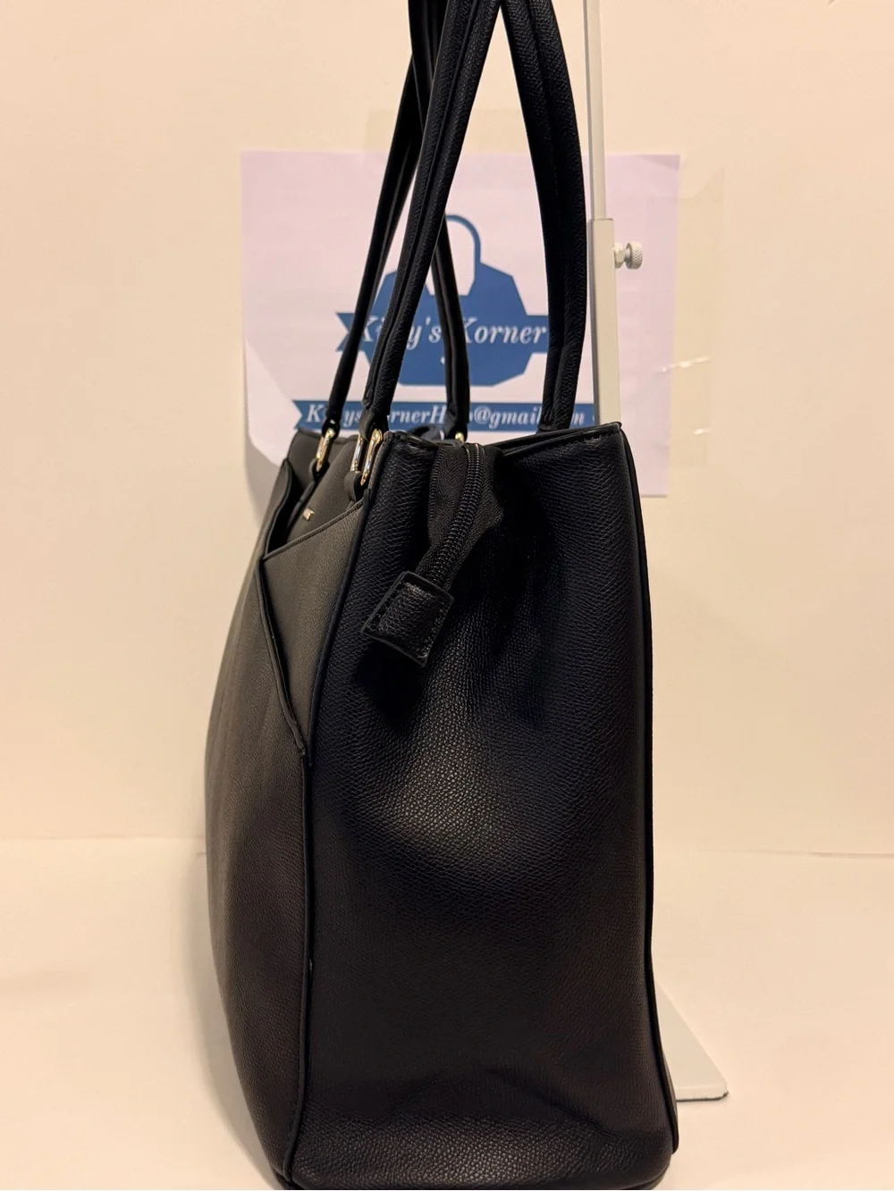 NWOT Lovevook Faux Leather Black Laptop bag.